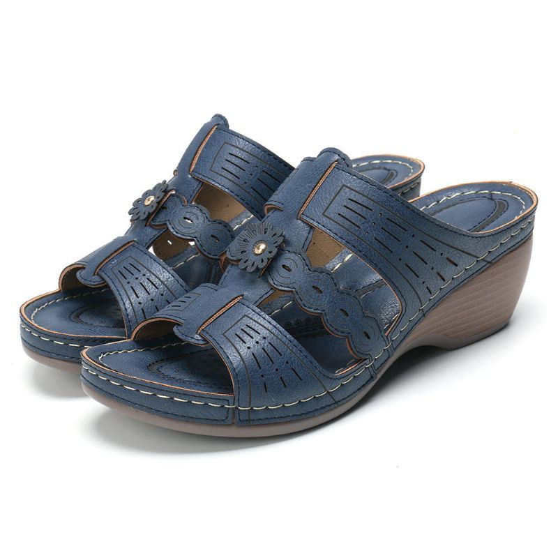 Comfy Open Teen Casual Sandalen Met Bloemenwig Voor Dames