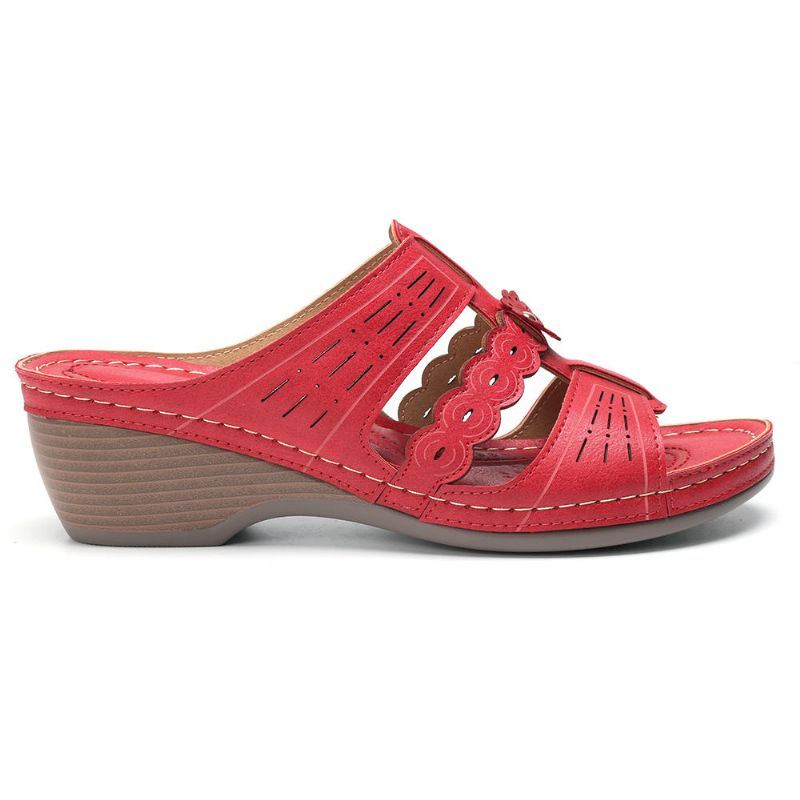 Comfy Open Teen Casual Sandalen Met Bloemenwig Voor Dames