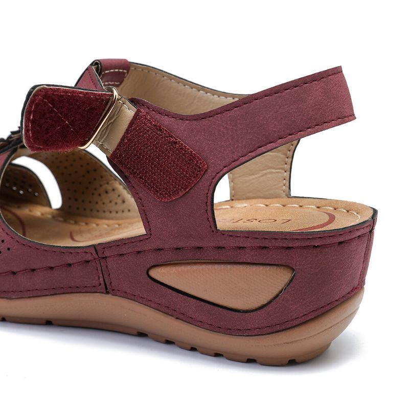 Dames Bloemen Casual Zachte Zool Lichtgewicht Comfortabele Wedges Sandalen