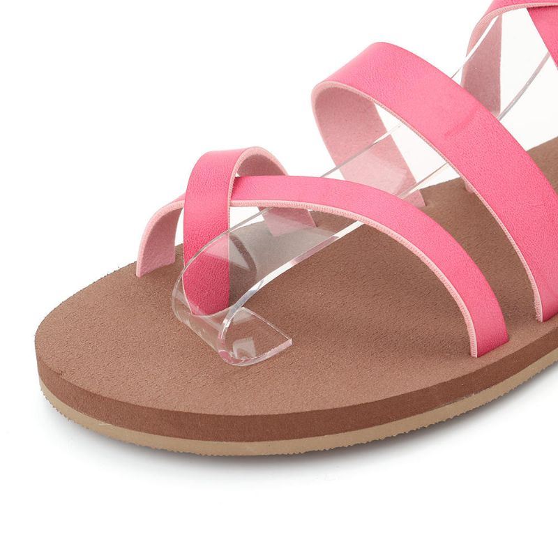 Dames Casual Cross Strap Clip Teen Sandalen