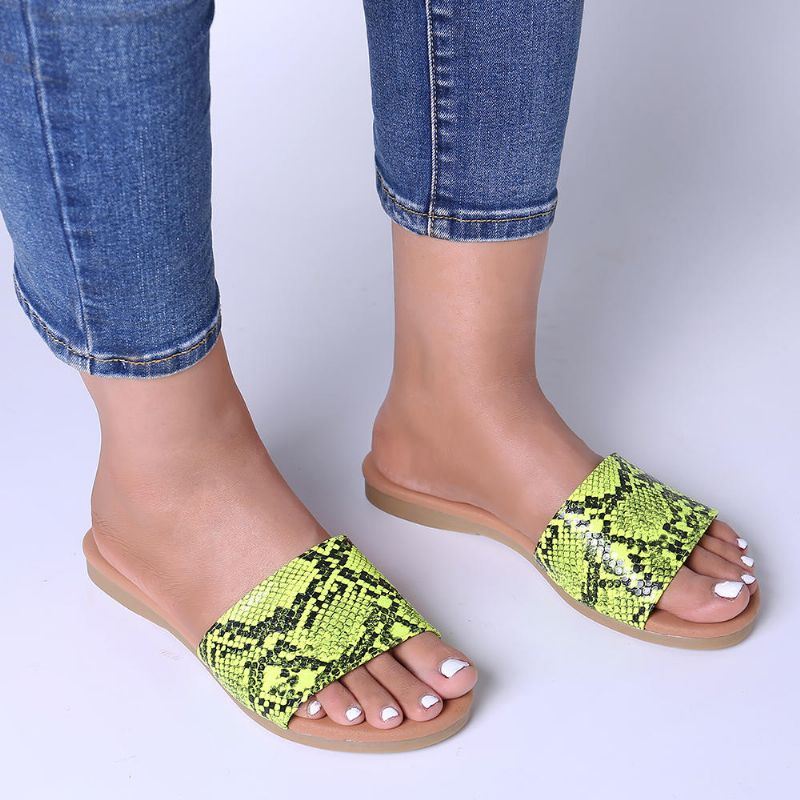 Dames Casual Fluorescerende Kleur Slides Sandalen