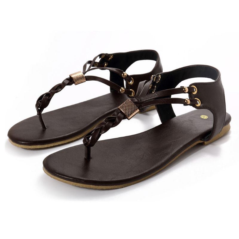 Dames Casual Soft Metal Beach Sandalen