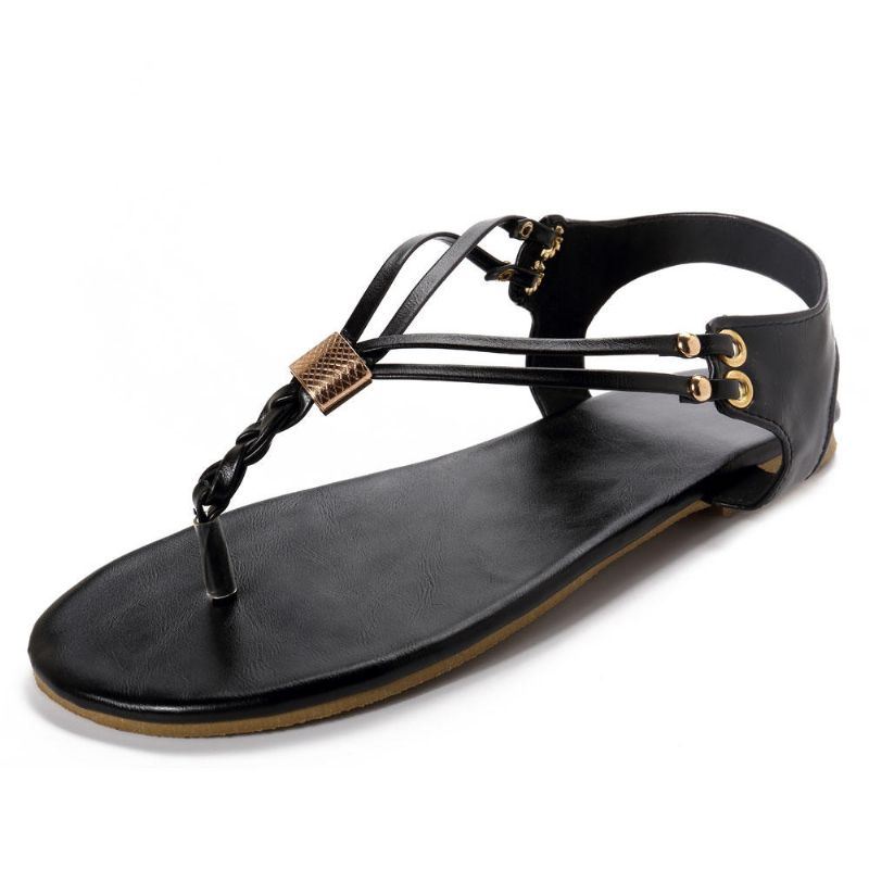 Dames Casual Soft Metal Beach Sandalen