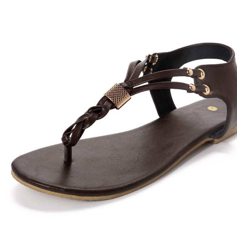 Dames Casual Soft Metal Beach Sandalen