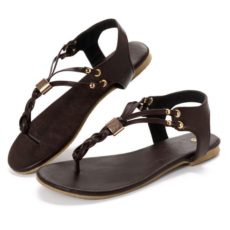 Dames Casual Soft Metal Beach Sandalen