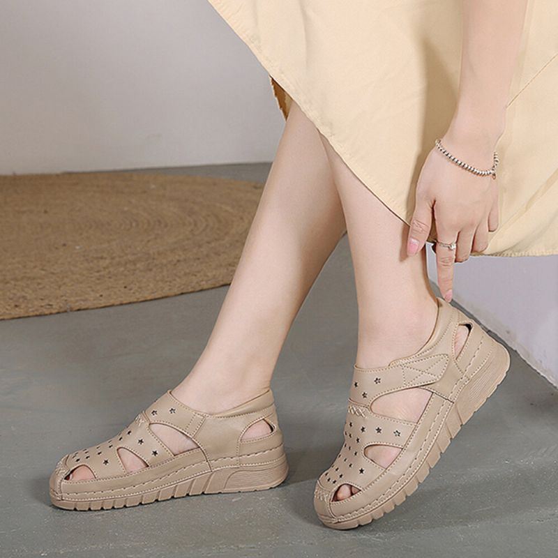 Dames Casual Star Pattern Hollow Out Soft Wearable Antistkid Outdoor Wandelsandalen