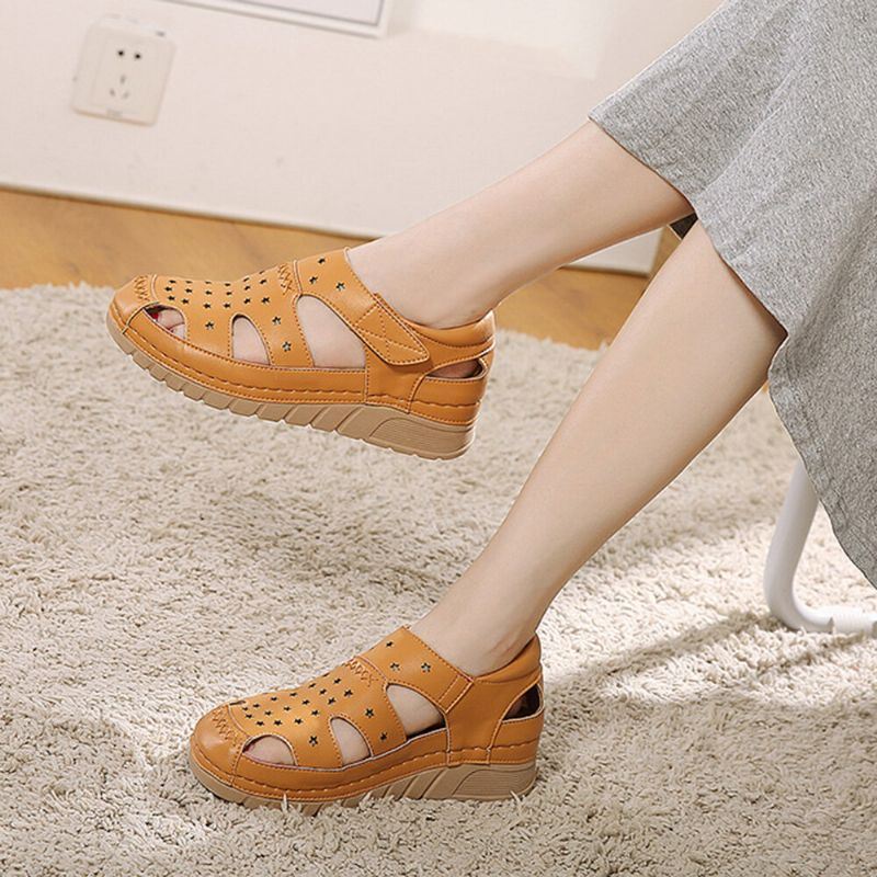 Dames Casual Star Pattern Hollow Out Soft Wearable Antistkid Outdoor Wandelsandalen