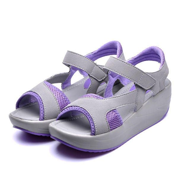 Dames Casual Wedge Sandalen Ademende Rocker Sole Schoenen