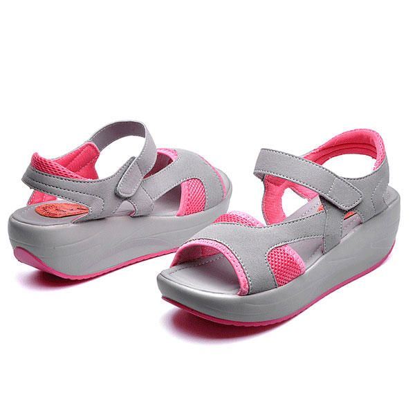 Dames Casual Wedge Sandalen Ademende Rocker Sole Schoenen