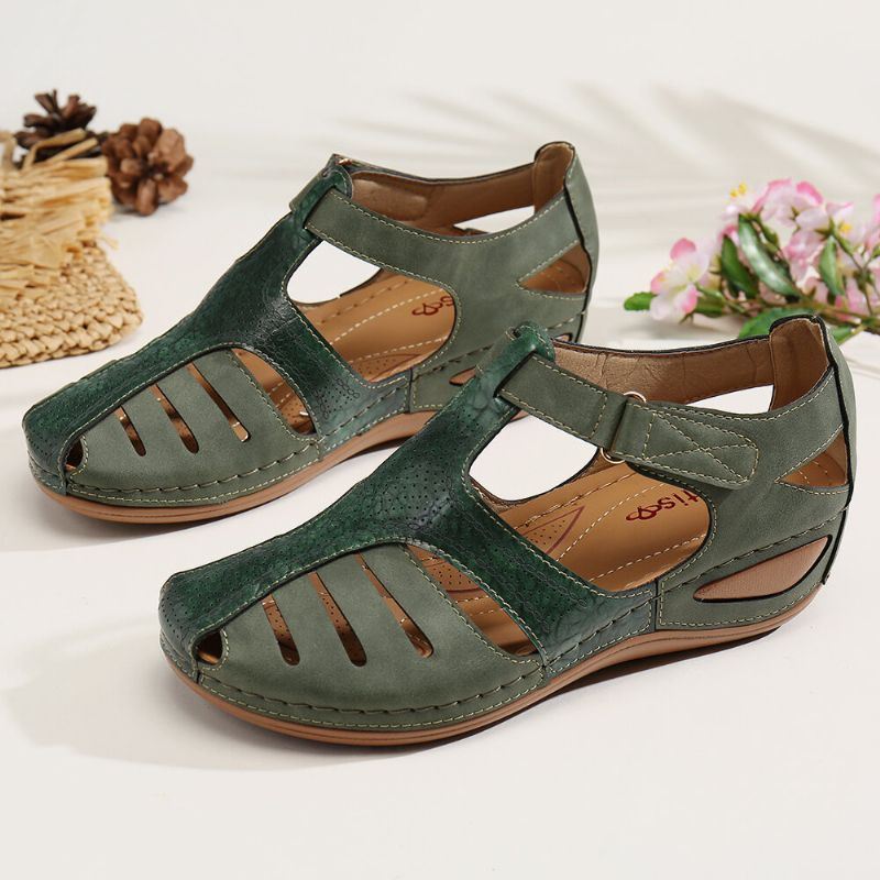 Dames Cutout Hook Look Ademende Casual Wedge Sandalen