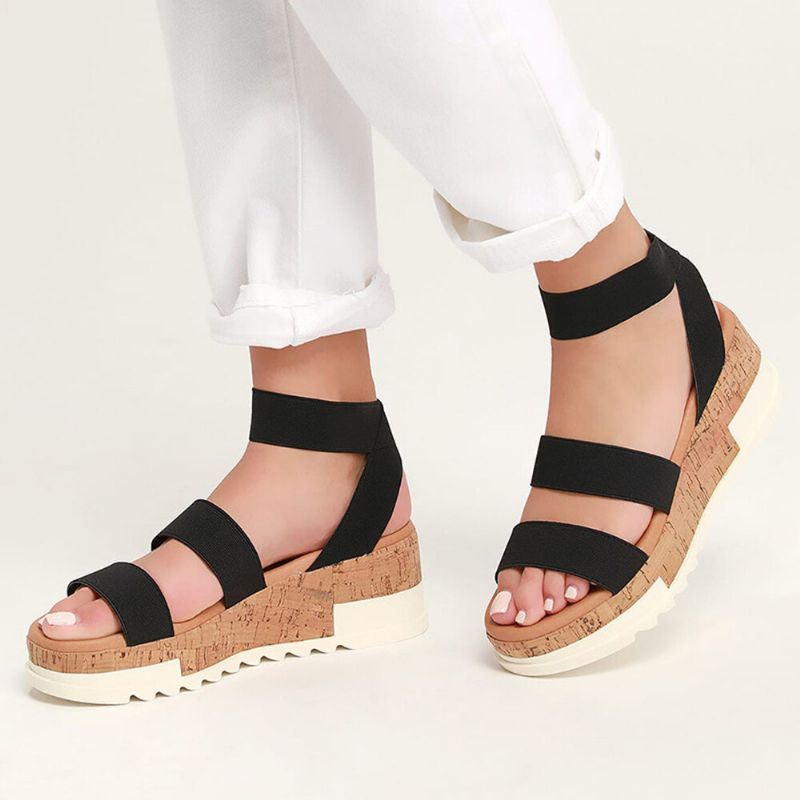 Dames Effen Kleur Platform Sandalen