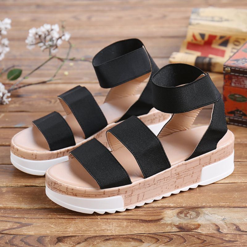 Dames Effen Kleur Platform Sandalen