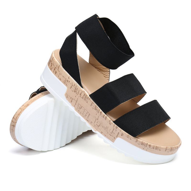 Dames Effen Kleur Platform Sandalen