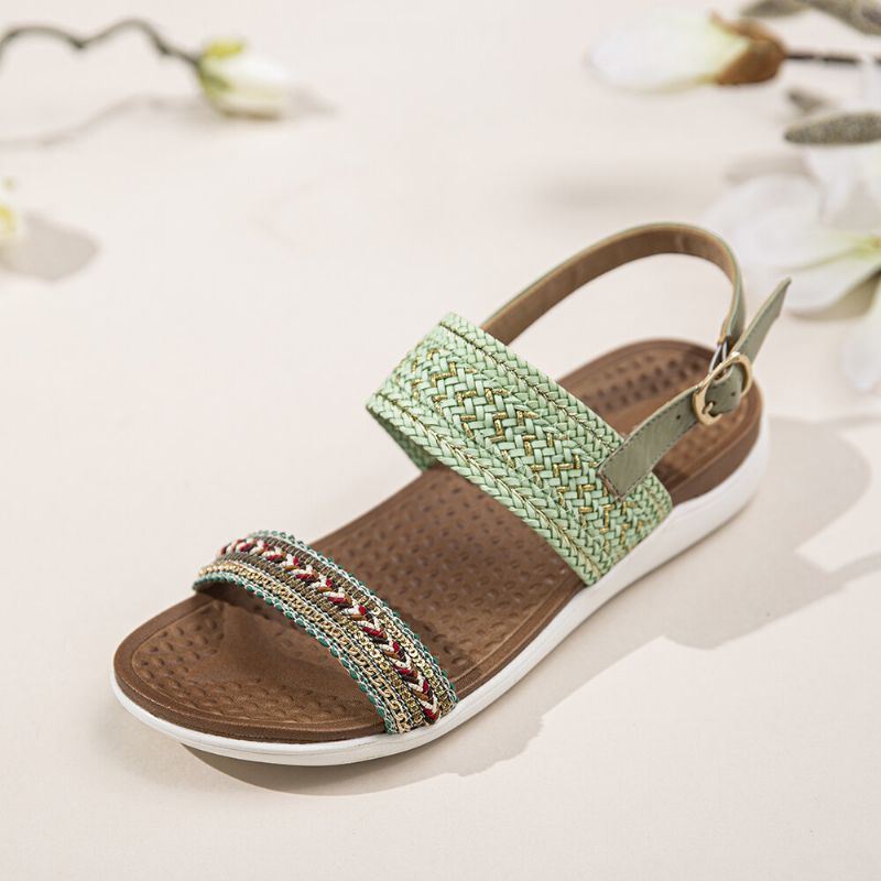 Dames Folkways Geborduurde Comfortabele Antislip Casual Strandsandalen