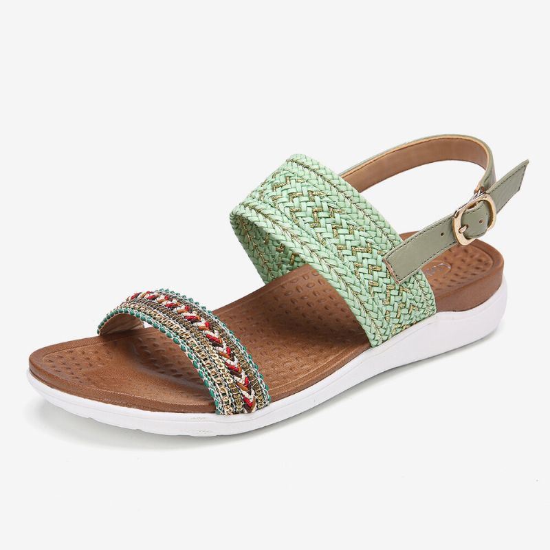 Dames Folkways Geborduurde Comfortabele Antislip Casual Strandsandalen