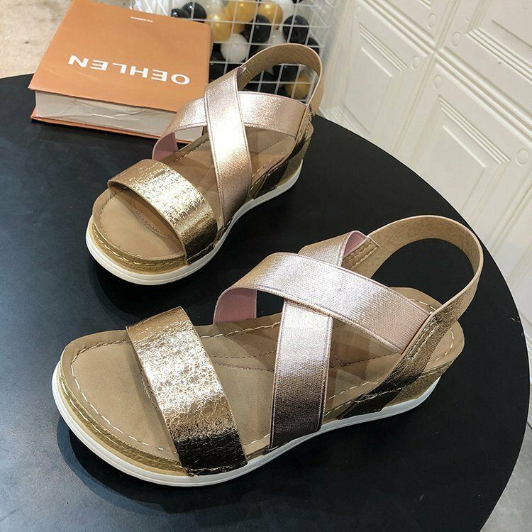 Dames Grote Maat Antislip Cross Belt Comfy Casual Sandalen