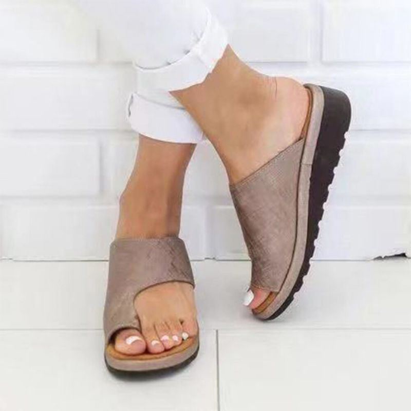 Dames Grote Maat Casual Zachte Clip Teen Platte Sandalen