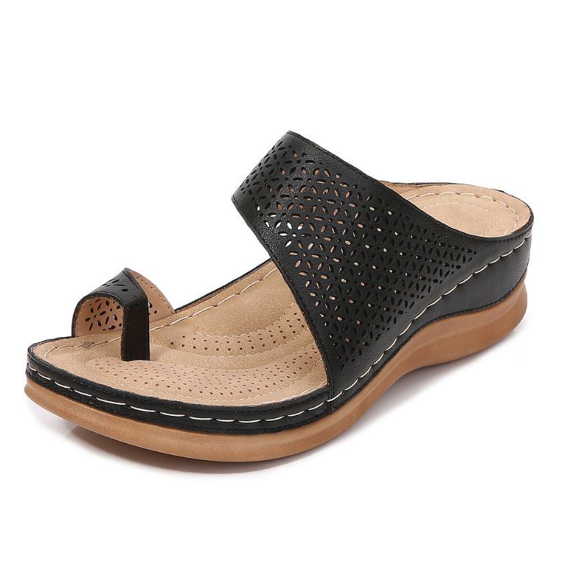 Dames Grote Maat Teenring Hollow Out Beach Slide Sandalen