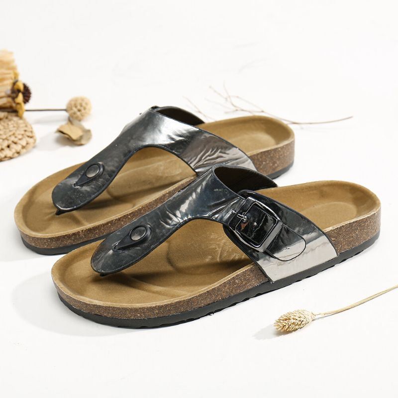 Dames Grote Maten Comfortabele Zachte Suède Clip Toe Instapsandalen