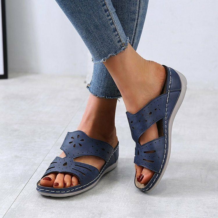 Dames Hollow Comfy Non-slip Casual Slip On Wedges Sandalen