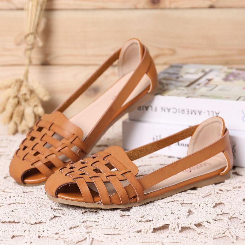 Dames Hollow Out Patroon Gesloten Teen Instapsandalen