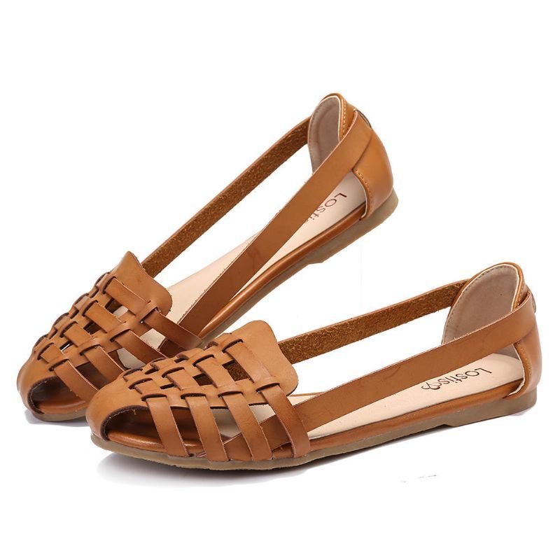 Dames Hollow Out Patroon Gesloten Teen Instapsandalen