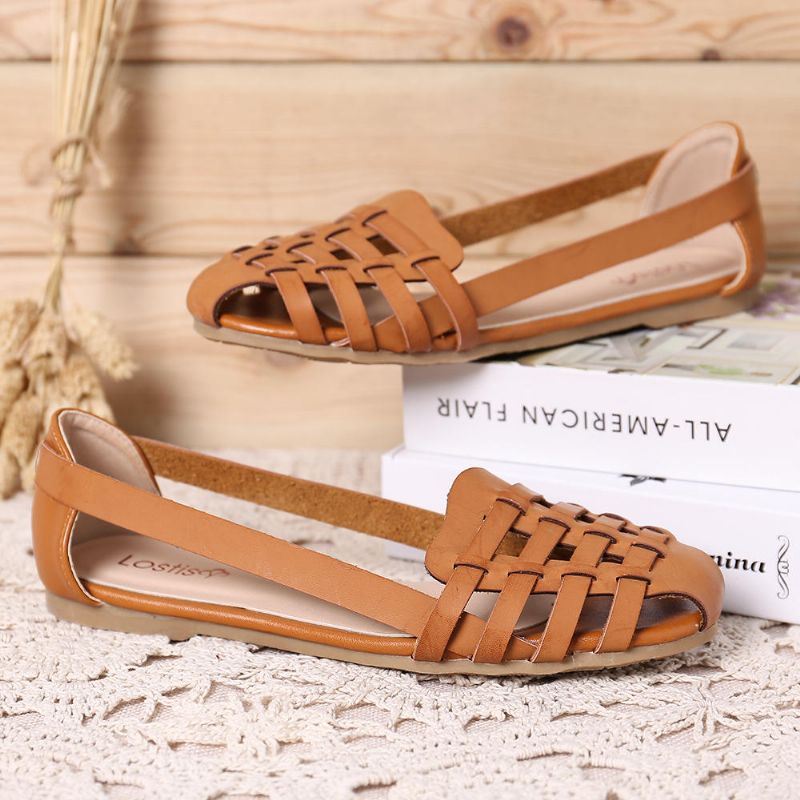 Dames Hollow Out Patroon Gesloten Teen Instapsandalen