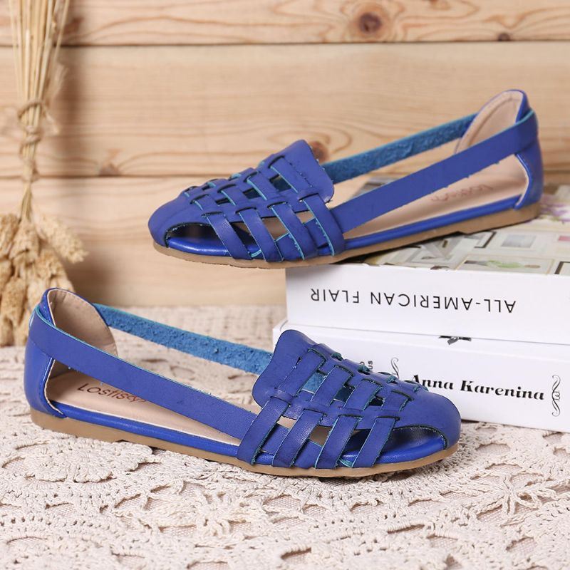 Dames Hollow Out Patroon Gesloten Teen Instapsandalen