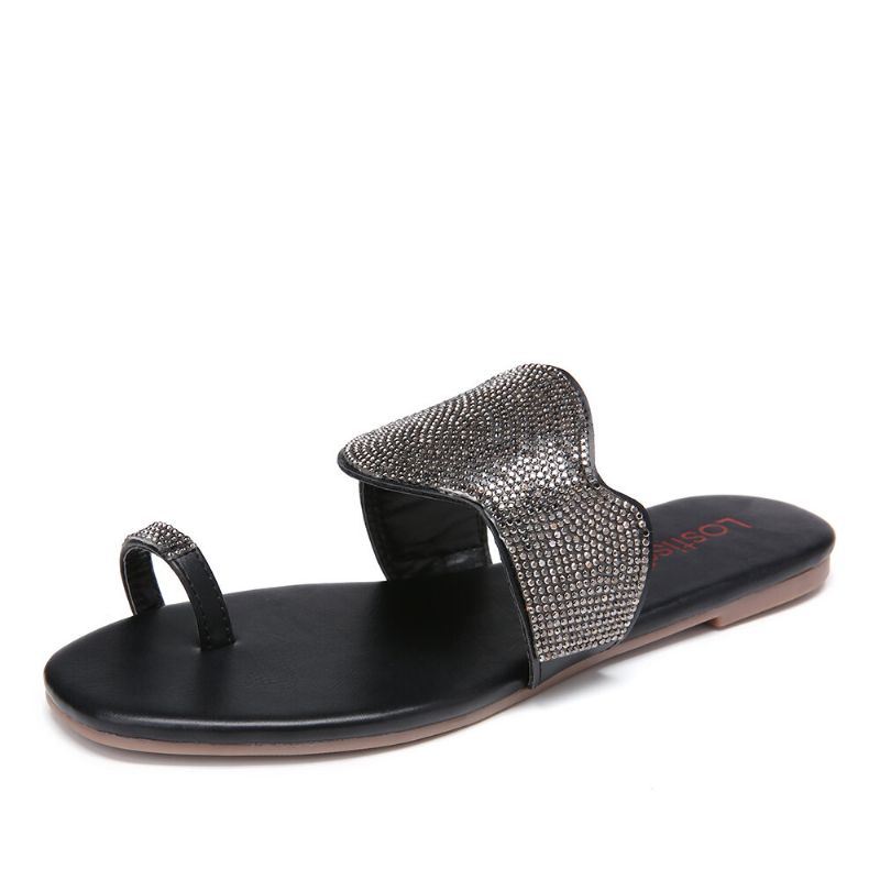 Dames Kralen Teen Ring Casual Zomer Slide Sandalen