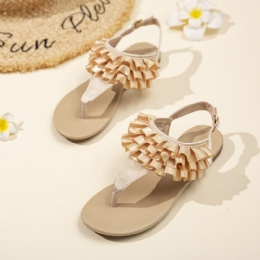 Dames Laciness Pure Color Gesp Sandalen