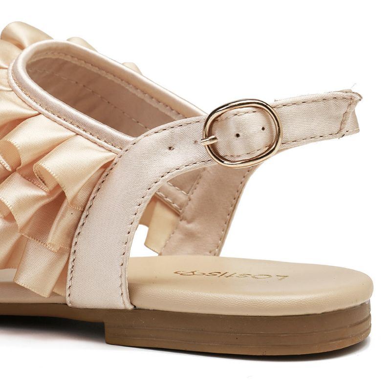 Dames Laciness Pure Color Gesp Sandalen