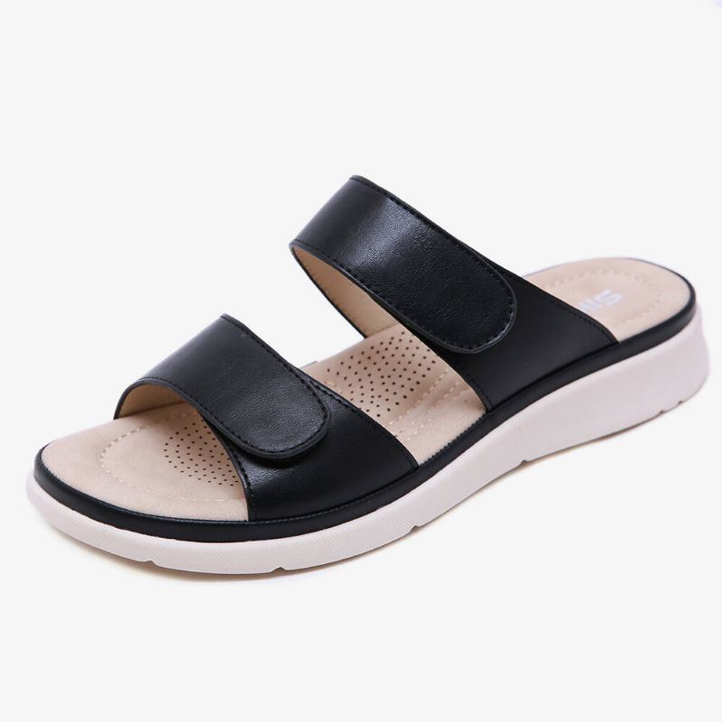 Dames Open Teen Haaklus Zachte Zool Zomer Strand Casual Platte Sandalen