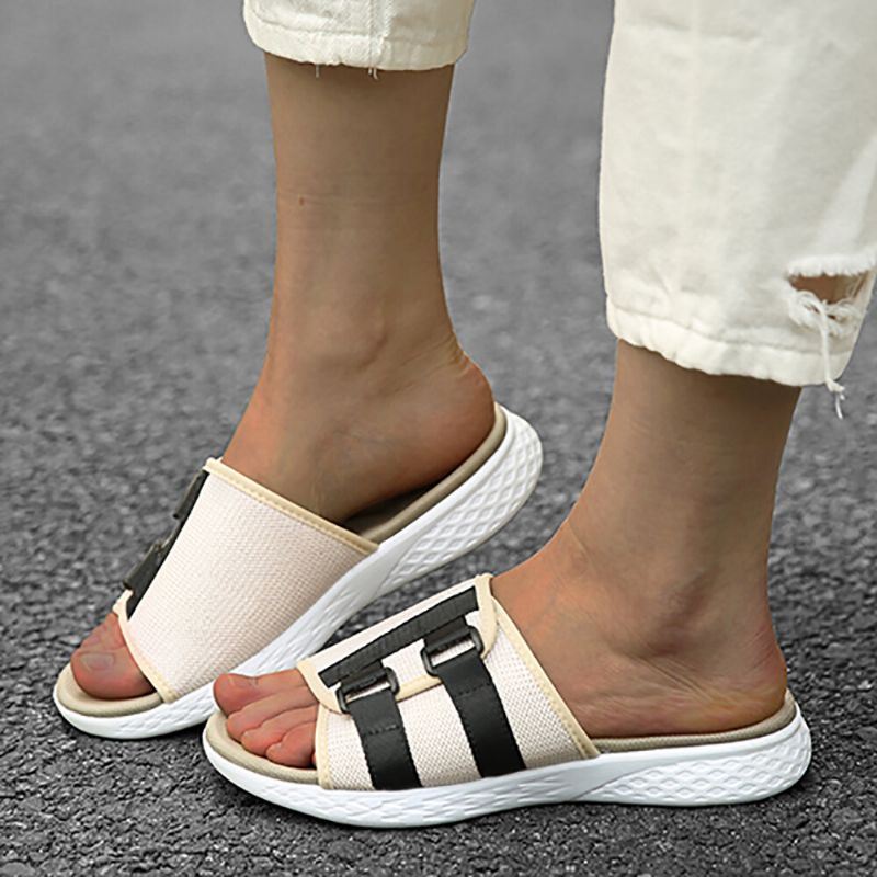 Dames Open Teen Slip On Casual Zomer Dagelijks Platte Sandalen