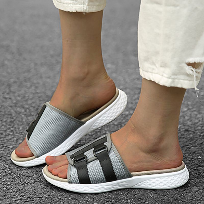 Dames Open Teen Slip On Casual Zomer Dagelijks Platte Sandalen