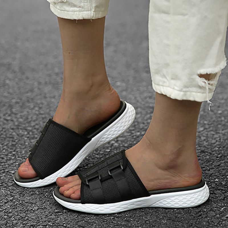 Dames Open Teen Slip On Casual Zomer Dagelijks Platte Sandalen