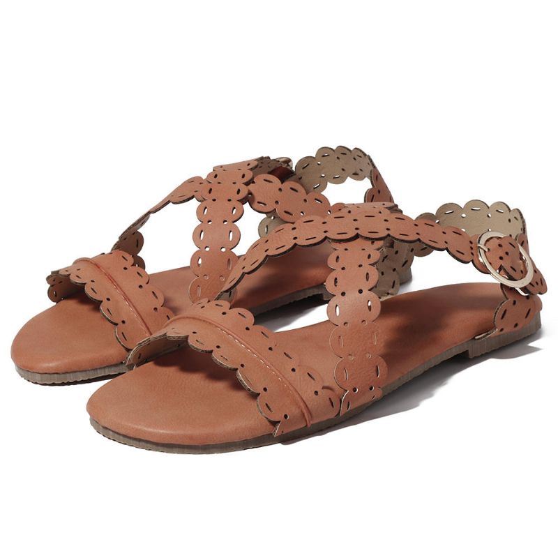 Dames Platte Open Teen Romeinse Sandalen