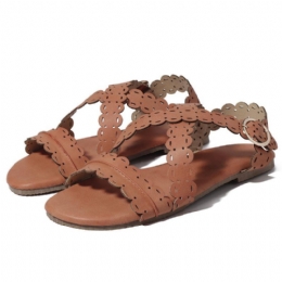 Dames Platte Open Teen Romeinse Sandalen