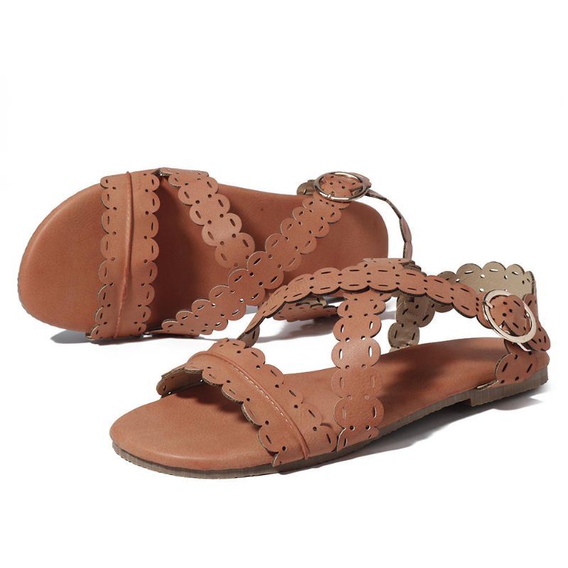 Dames Platte Open Teen Romeinse Sandalen