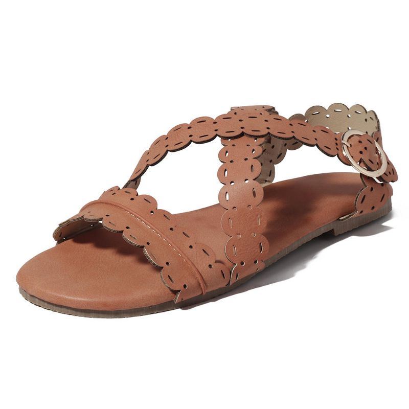 Dames Platte Open Teen Romeinse Sandalen