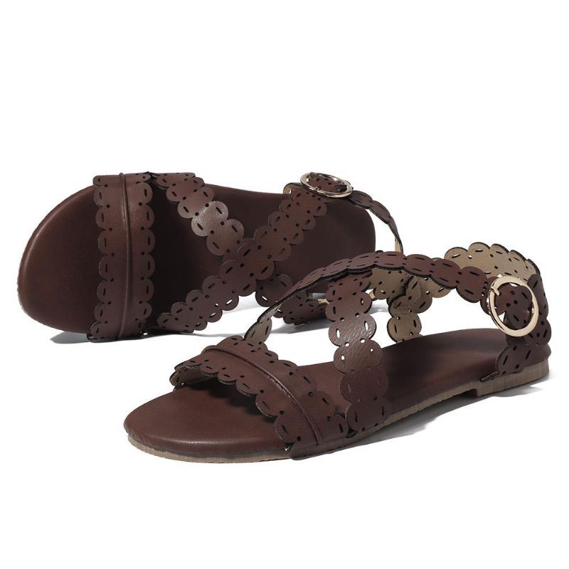 Dames Platte Open Teen Romeinse Sandalen