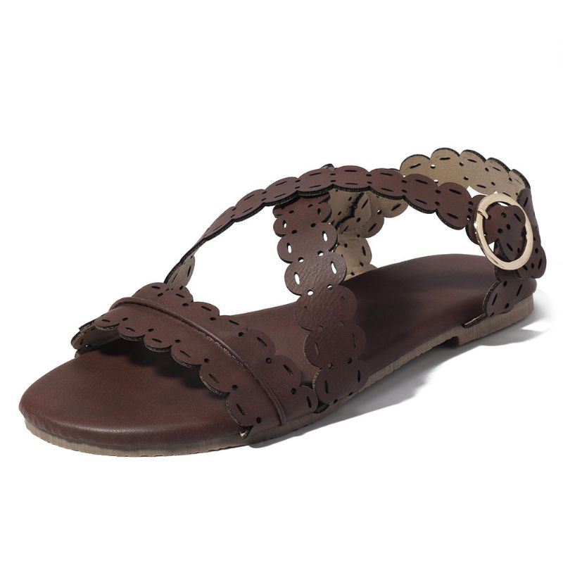 Dames Platte Open Teen Romeinse Sandalen