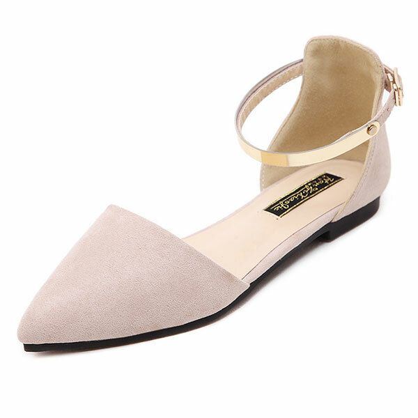 Dames Puntige Teen Zachte Zool Casual Slip Op Platte Loafers