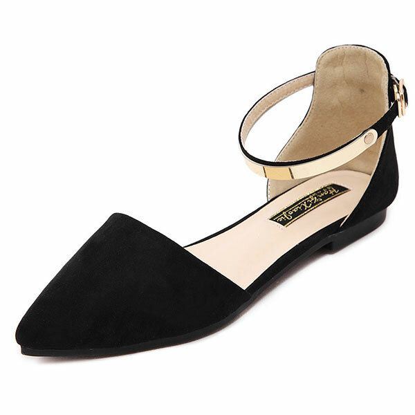 Dames Puntige Teen Zachte Zool Casual Slip Op Platte Loafers