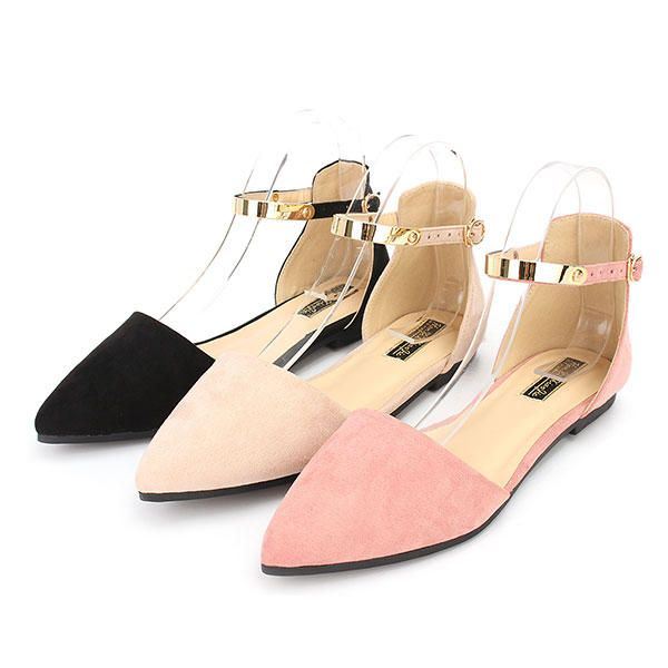 Dames Puntige Teen Zachte Zool Casual Slip Op Platte Loafers