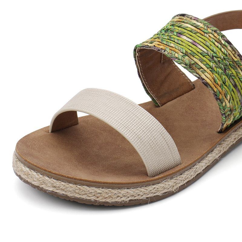 Dames Slip Op Zachte Comfortabele Casual Sandalen Met Dubbele Riem