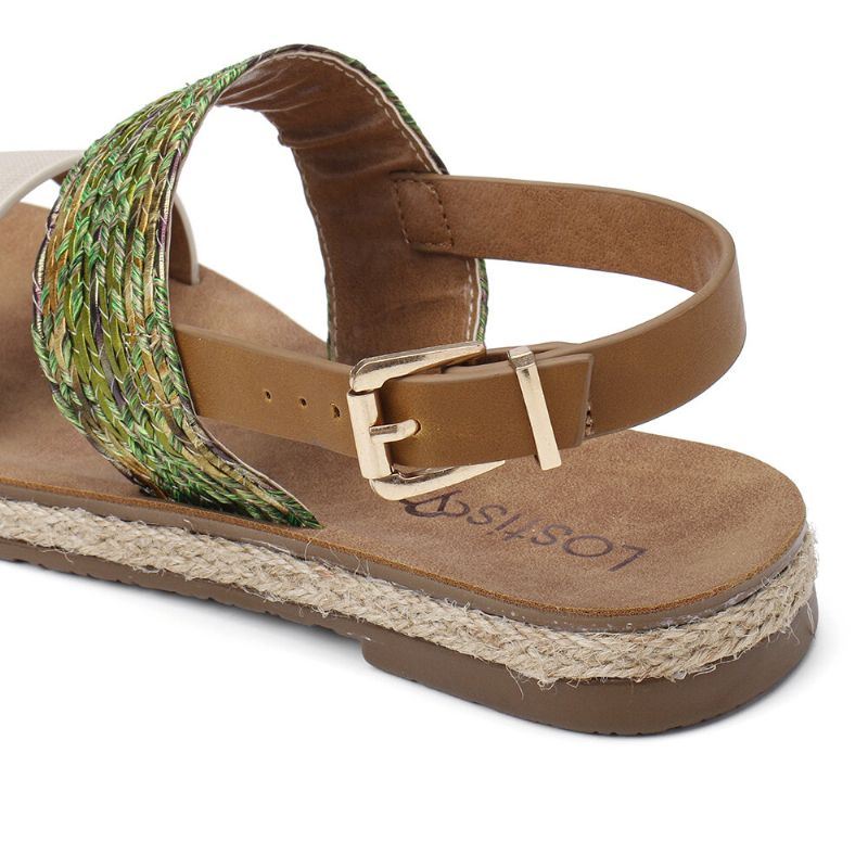 Dames Slip Op Zachte Comfortabele Casual Sandalen Met Dubbele Riem