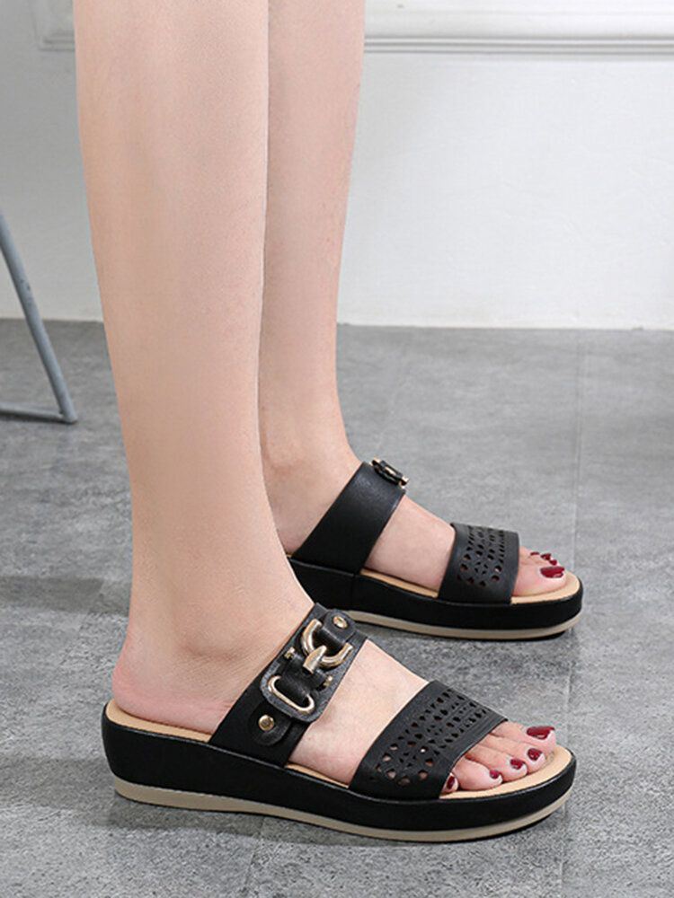 Dames Soft Hollow Ademend Antislip Strand Casual Sandalen