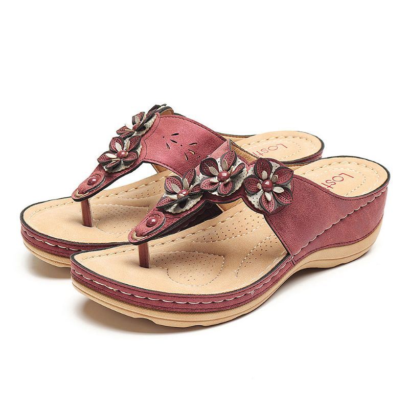 Dames Strand Slippers Zachte Casual Wedge Sandalen