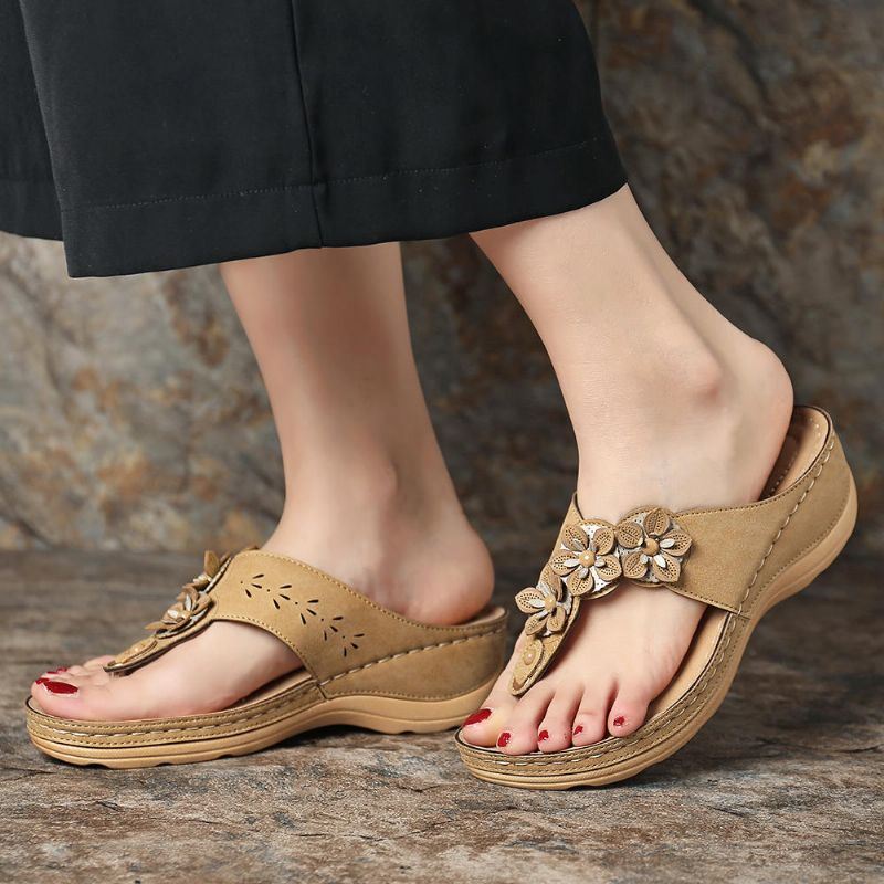 Dames Strand Slippers Zachte Casual Wedge Sandalen