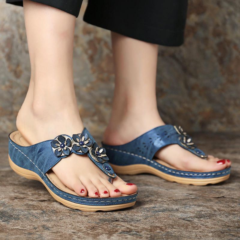 Dames Strand Slippers Zachte Casual Wedge Sandalen